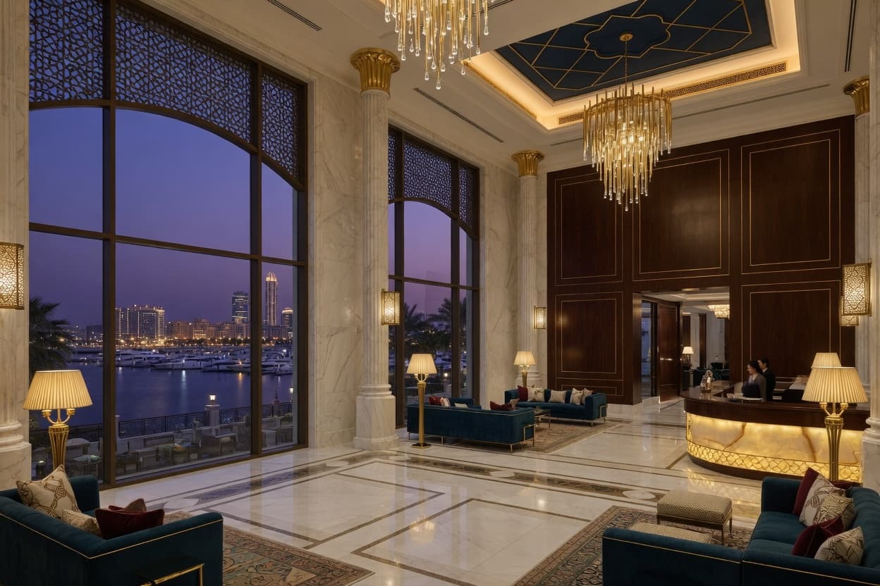 InterContinental Abu Dhabi luxury lobby F1 Abu Dhabi 2026
