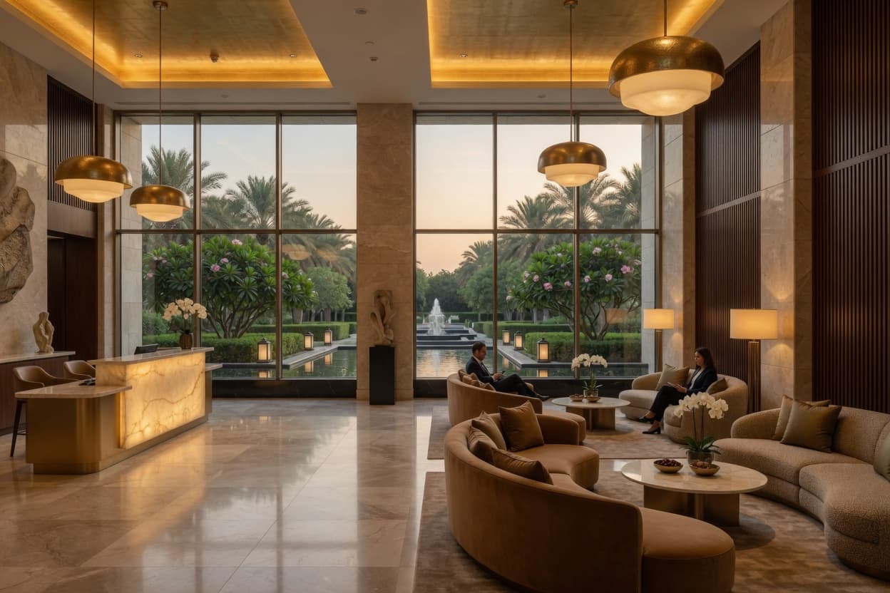 Park Rotana Abu Dhabi contemporary lobby F1 Abu Dhabi 2026
