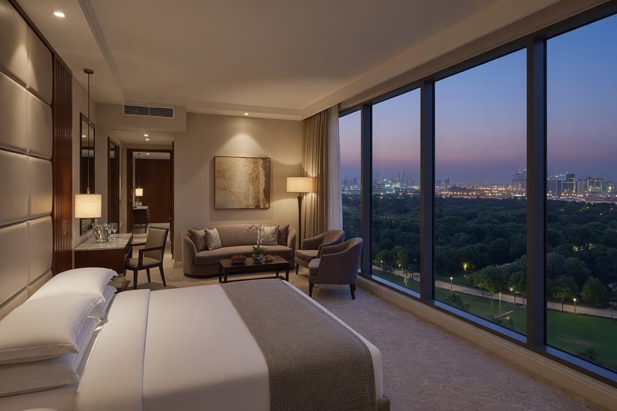 Park Rotana Abu Dhabi guest room with park view F1 Abu Dhabi 2026