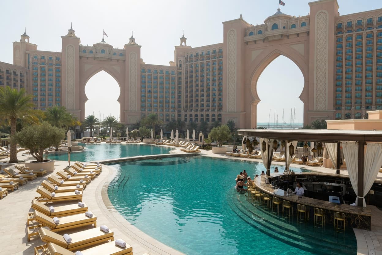 Rixos Marina Abu Dhabi pool terrace F1 Abu Dhabi 2026