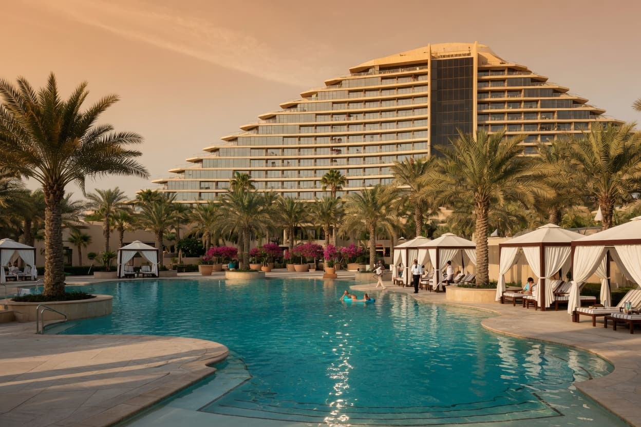 Sheraton Dubai JBR resort pool F1 Abu Dhabi 2026
